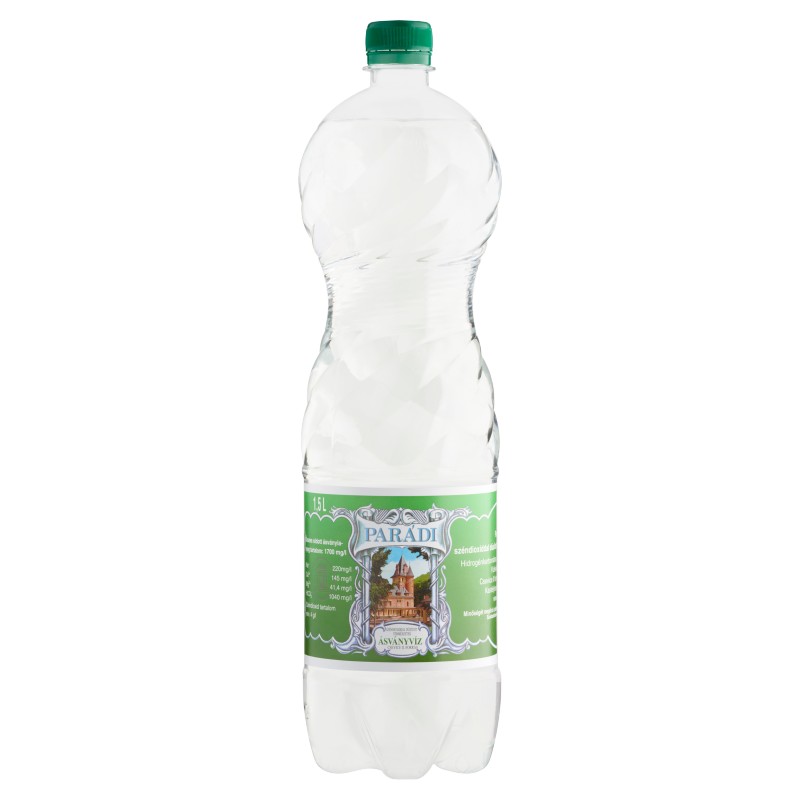 PARÁDI ásvanyvíz 1,5l Pet (visszaváltható, Betéti díjas +50.-Ft)